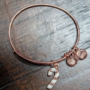 Alex And Ani Rose Gold Candy Cane Bangle. Worn Once